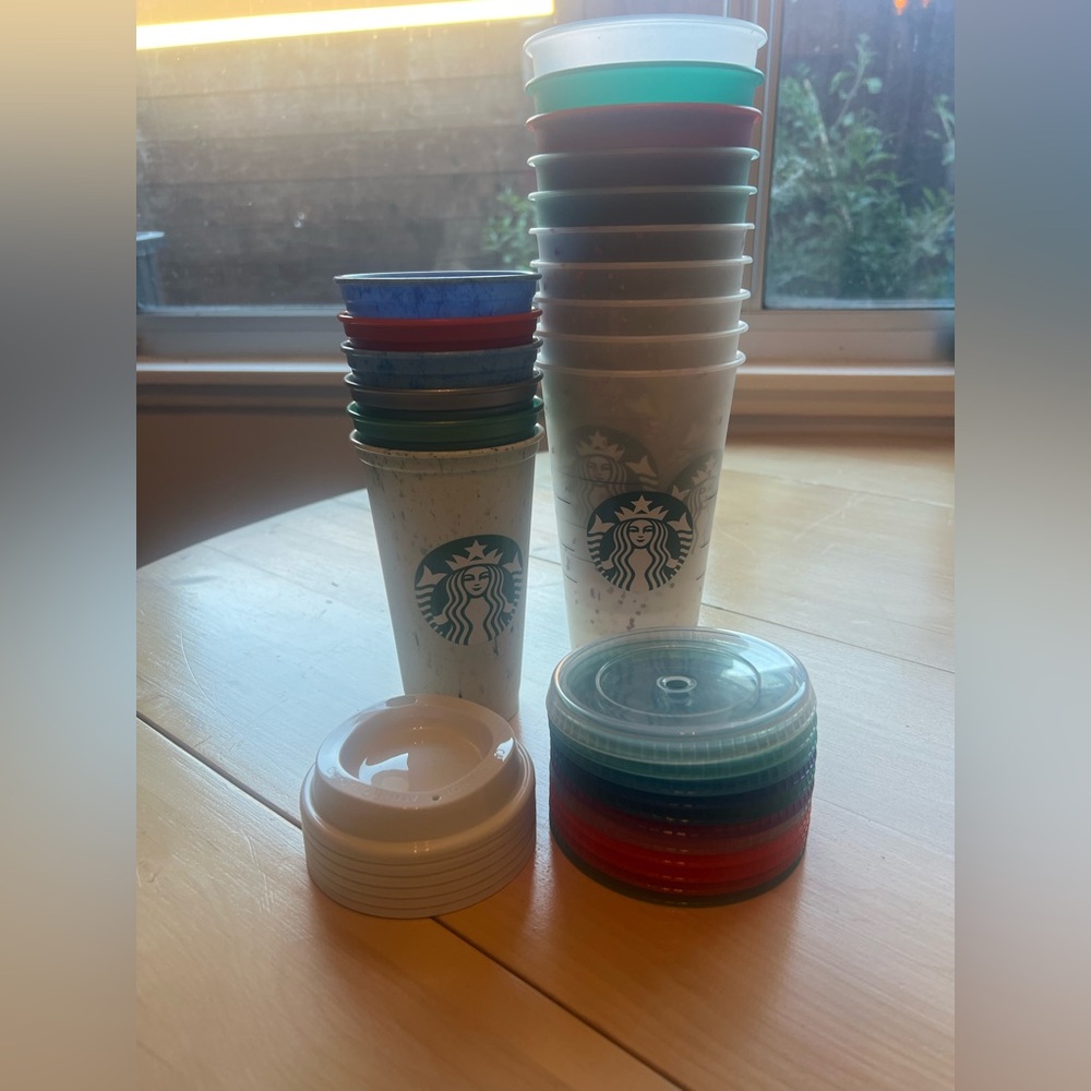 Set of Starbucks Reusable Coffee Mugs